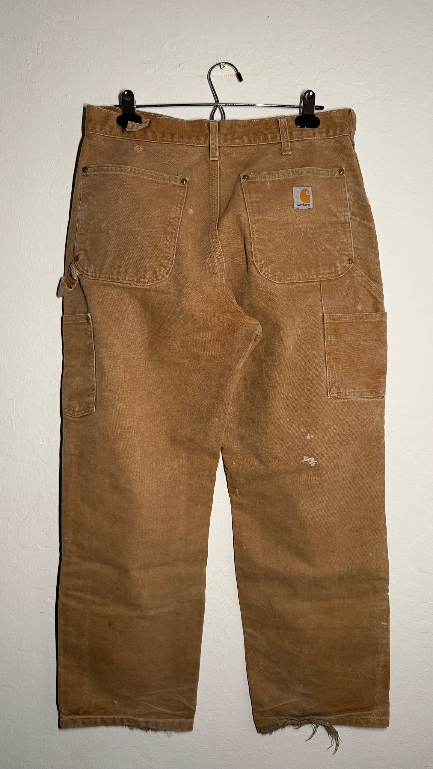 Tan Paint Splatter Carhartt Double Knee