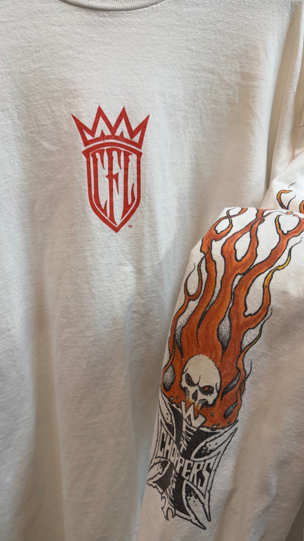 Vintage West Coast Choppers CFL Flame Skully