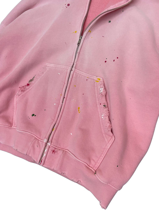 MoojiMooji Paint Splatter Pink Zip Up