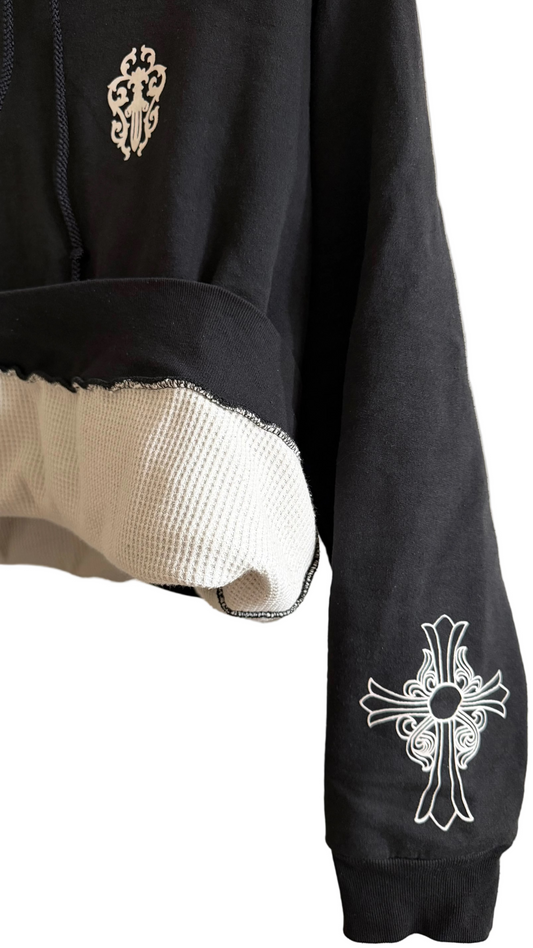 Vintage Chrome Hearts Thermal Lined "Fuck You" Hoodie
