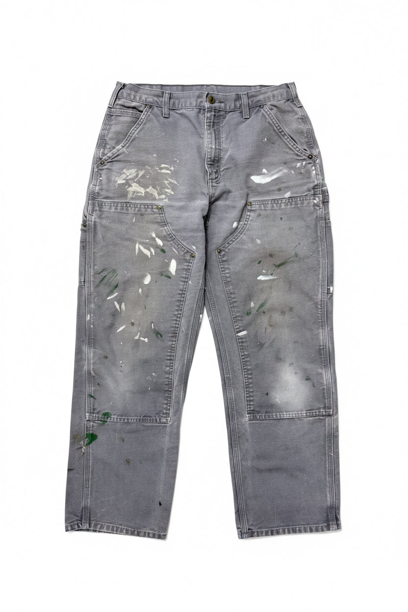Grey Paint Splatter Carhartt Double Knee