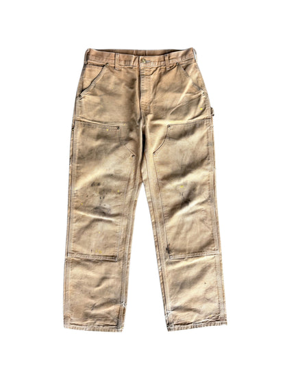 Yellow Paint Tan Carhartt Double Knee