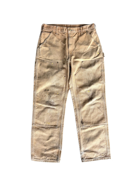 Yellow Paint Tan Carhartt Double Knee