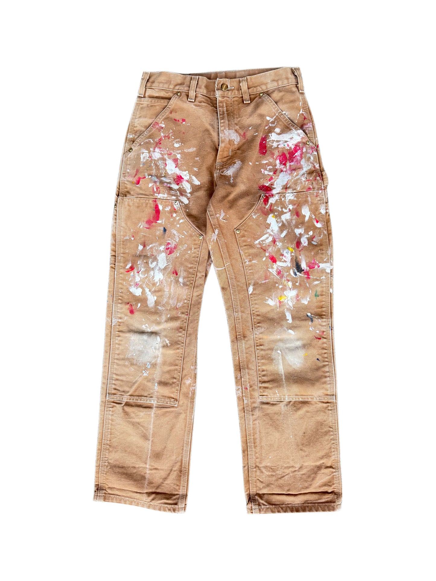 Red/White Paint Splatter Carhartt Double Knee