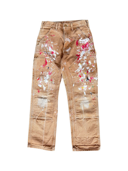 Red/White Paint Splatter Carhartt Double Knee