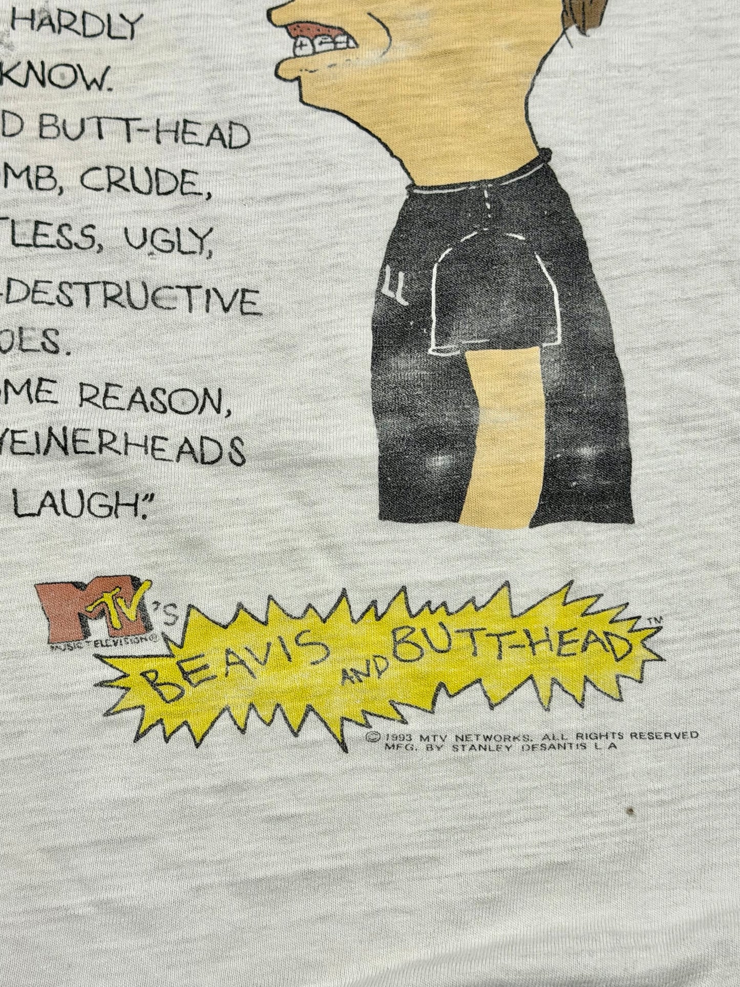 Vintage 1990s MTV Beavis & Butt Head Tee