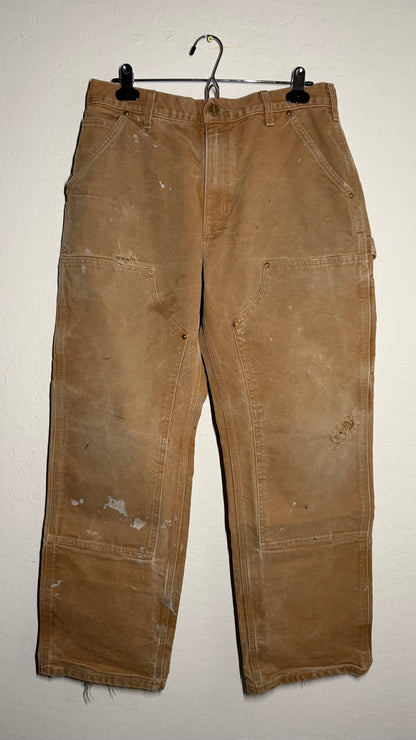 Tan Paint Splatter Carhartt Double Knee