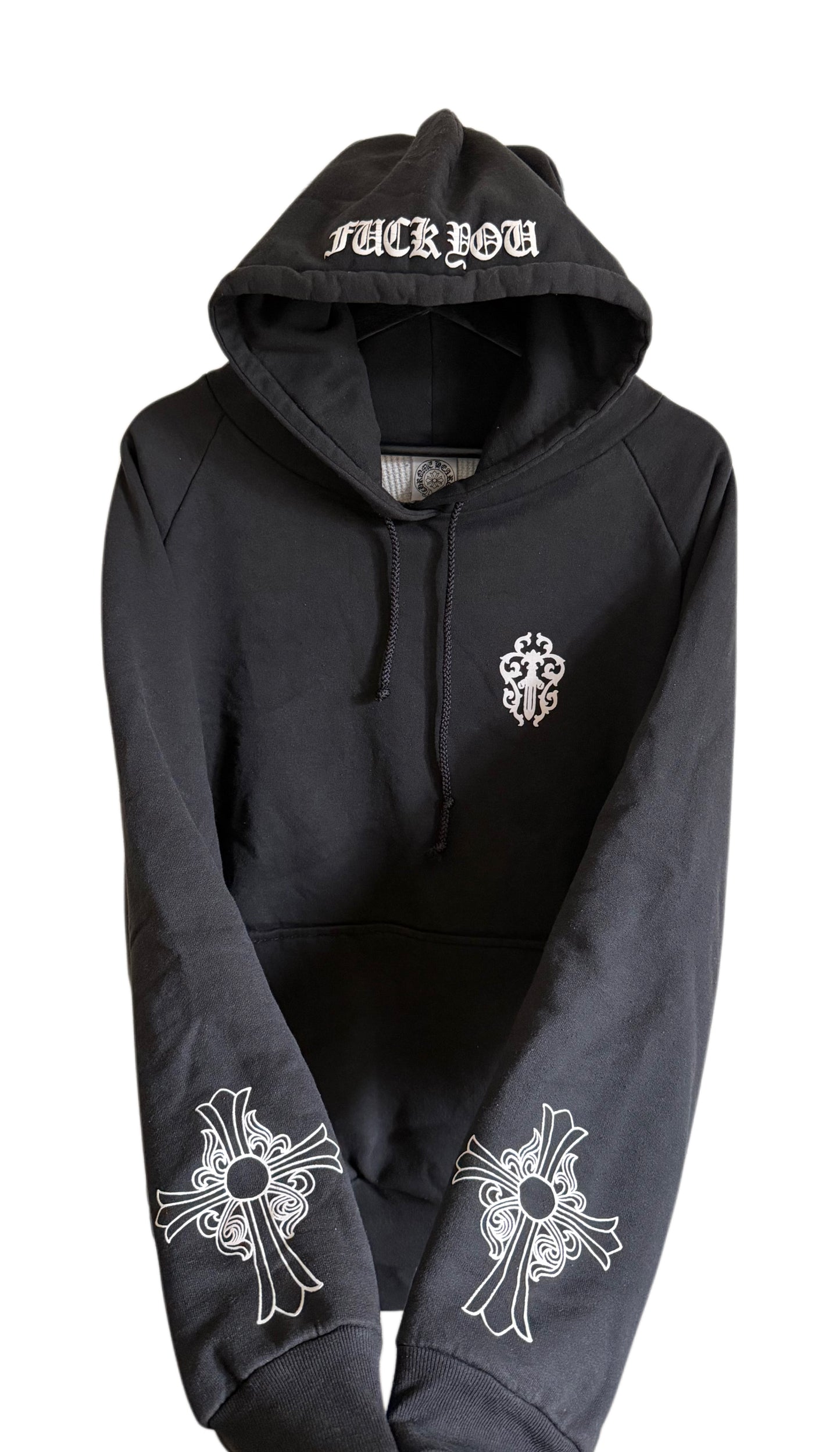 Vintage Chrome Hearts Thermal Lined  "Fuck You" Hoodie
