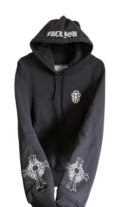 Vintage Chrome Hearts Thermal Lined  "Fuck You" Hoodie