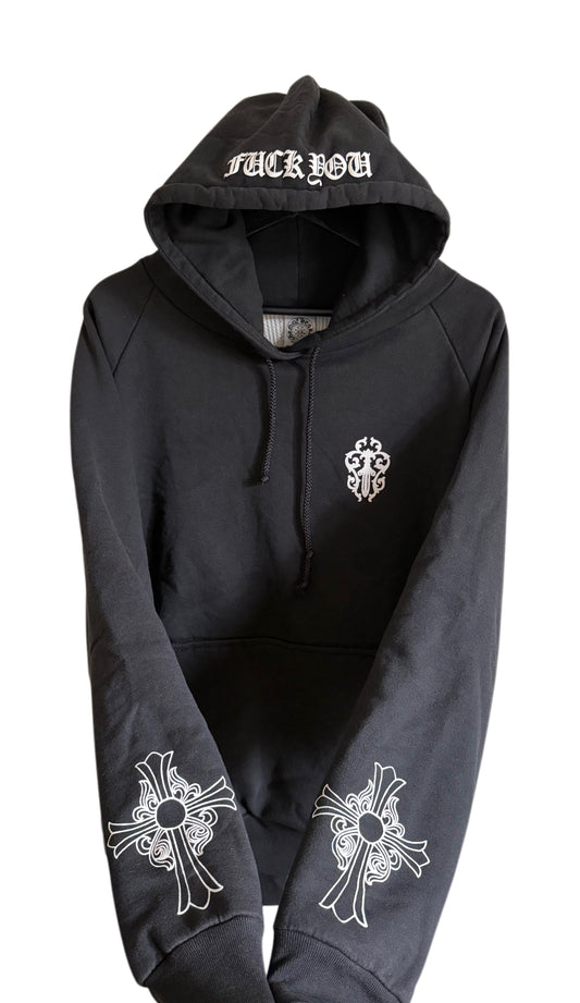 Vintage Chrome Hearts Thermal Lined  "Fuck You" Hoodie