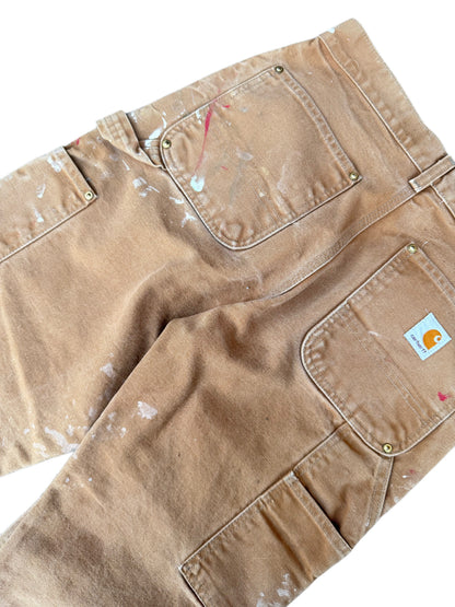 Red/White Paint Splatter Carhartt Double Knee