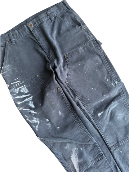 Paint Splatter Black Carhartt Double Knee