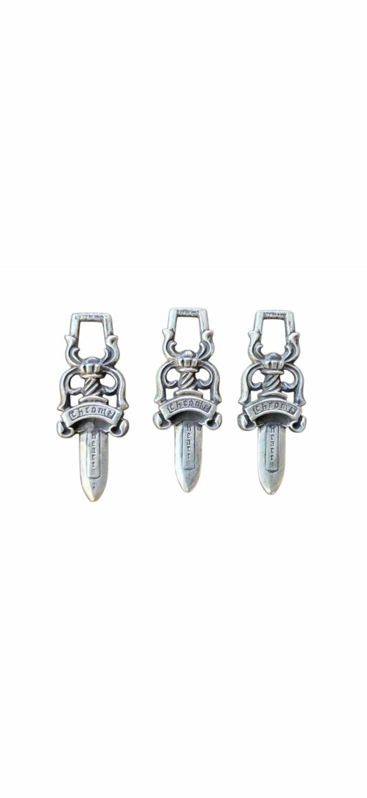 Chrome Hearts .925 Silver Zip Dagger Pendant