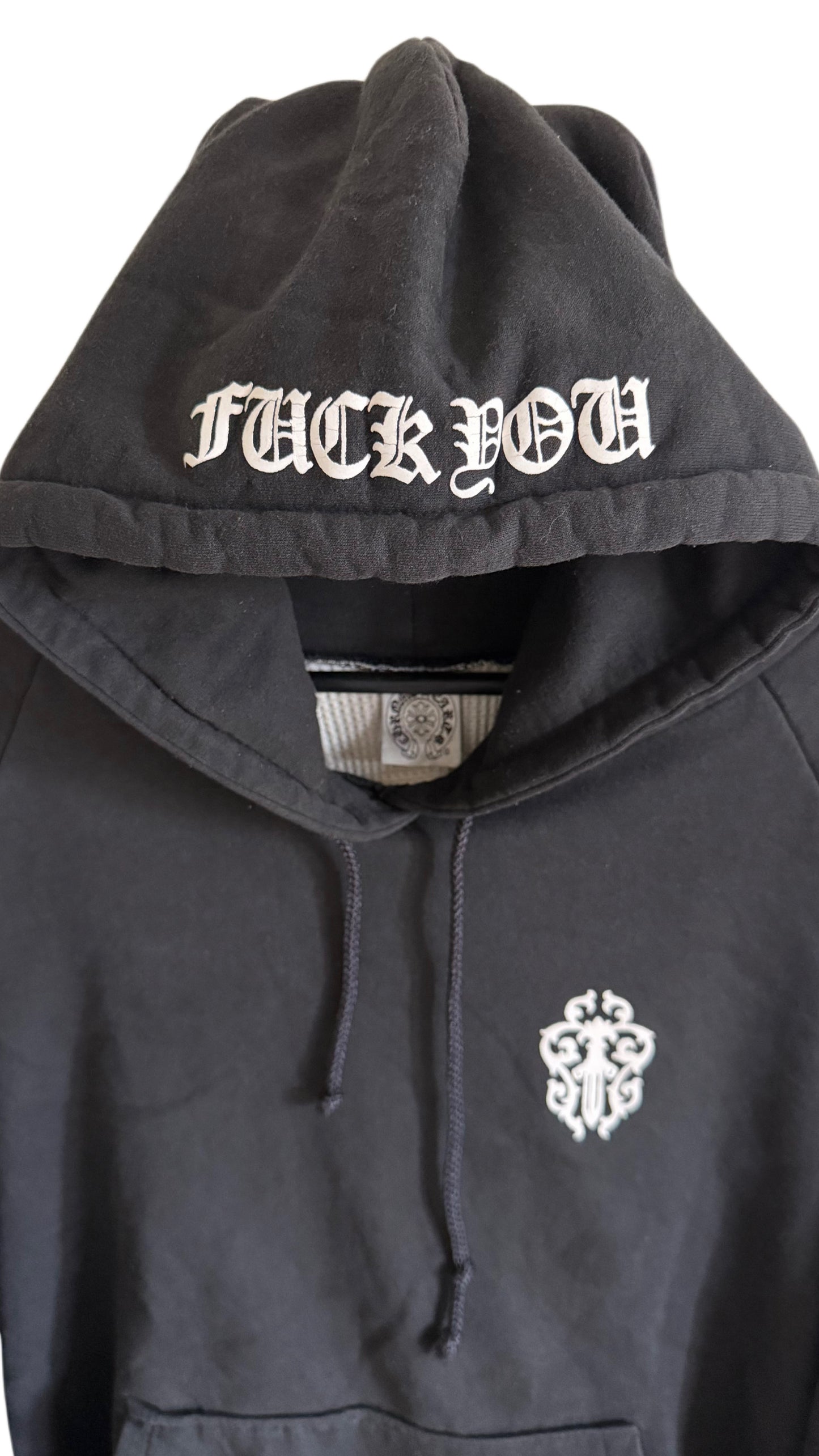 Vintage Chrome Hearts Thermal Lined  "Fuck You" Hoodie
