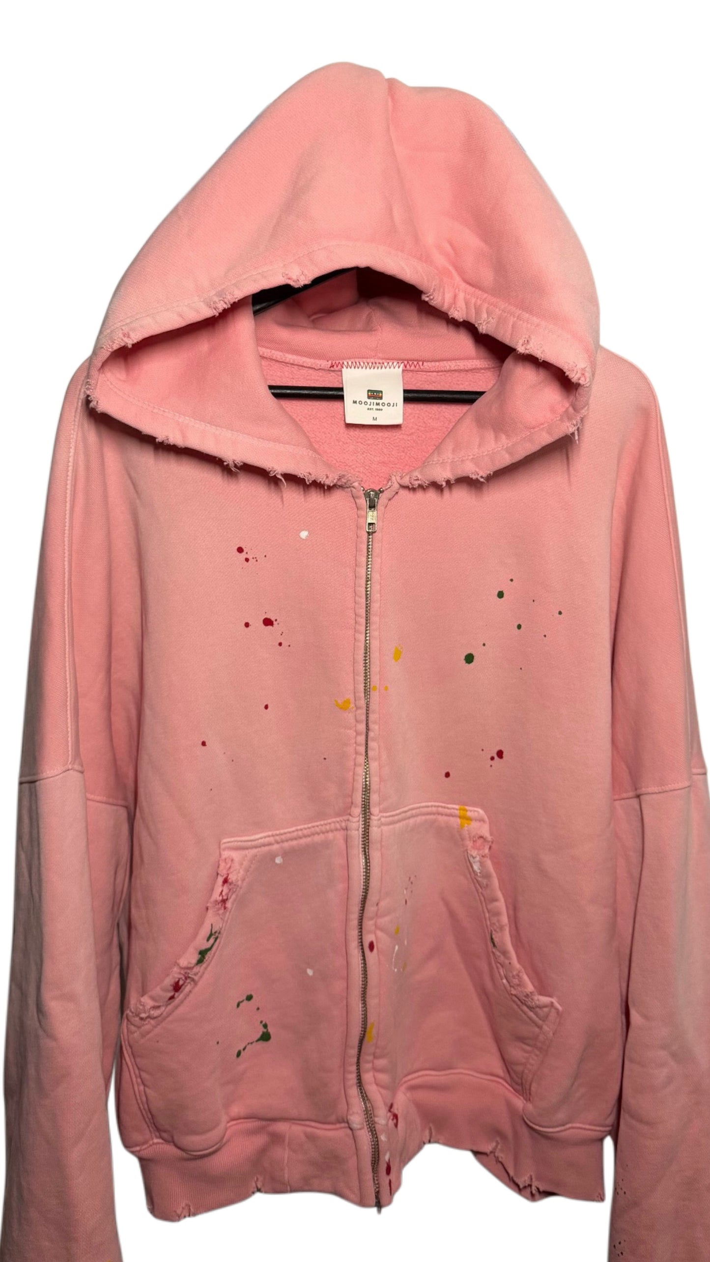 MoojiMooji Paint Splatter Pink Zip Up