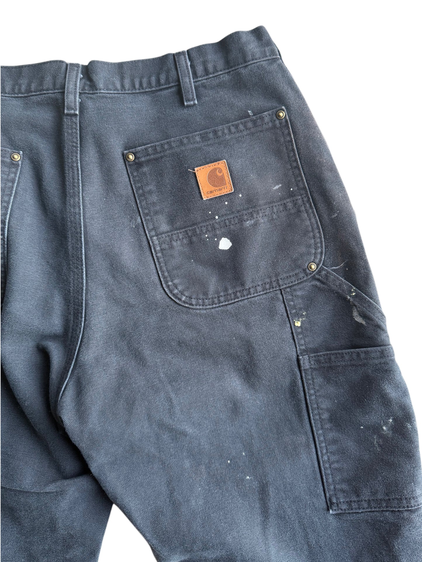 Paint Splatter Black Carhartt Double Knee