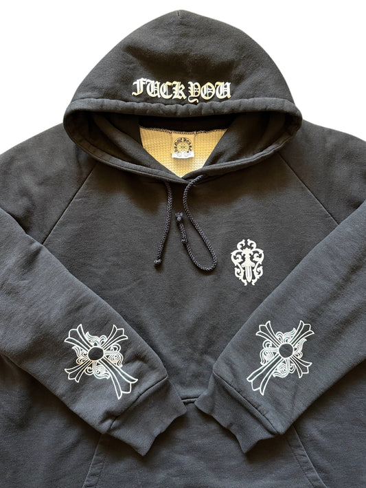 Vintage Chrome Hearts Thermal Lined  "Fuck You" Hoodie