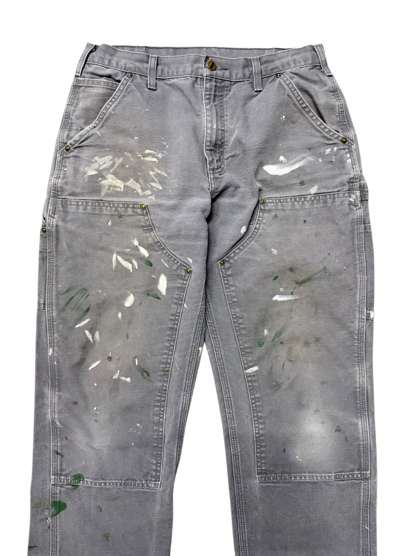 Grey Paint Splatter Carhartt Double Knee