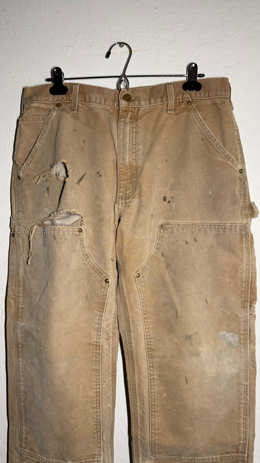 Tan Thrashed Carhartt Double Knee