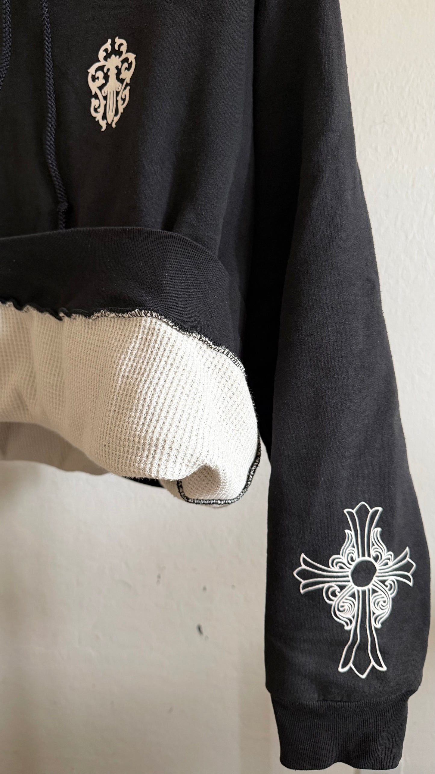 Vintage Chrome Hearts Thermal Lined  "Fuck You" Hoodie