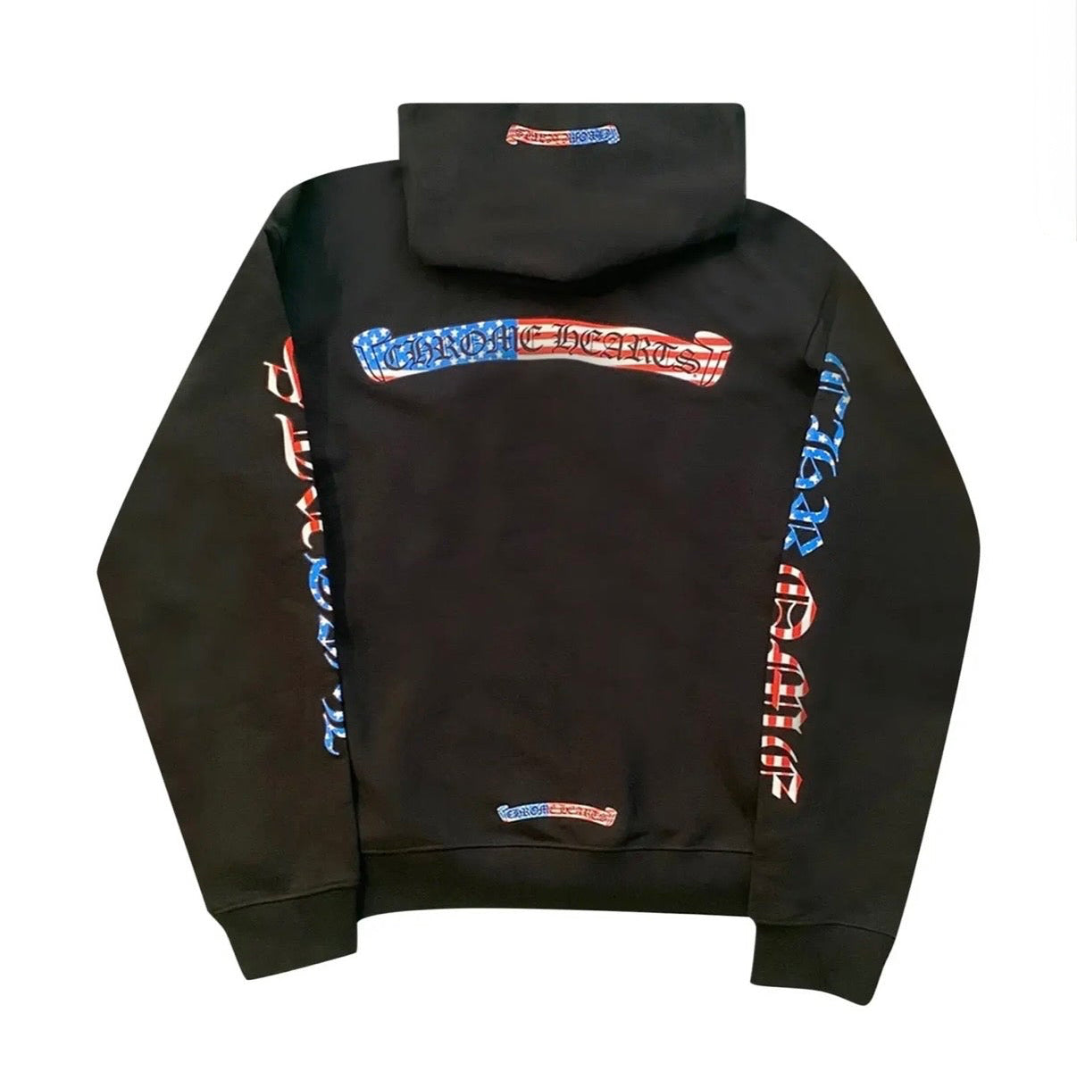 Chrome Hearts Matty Boy USA Flag Scroll Hoodie